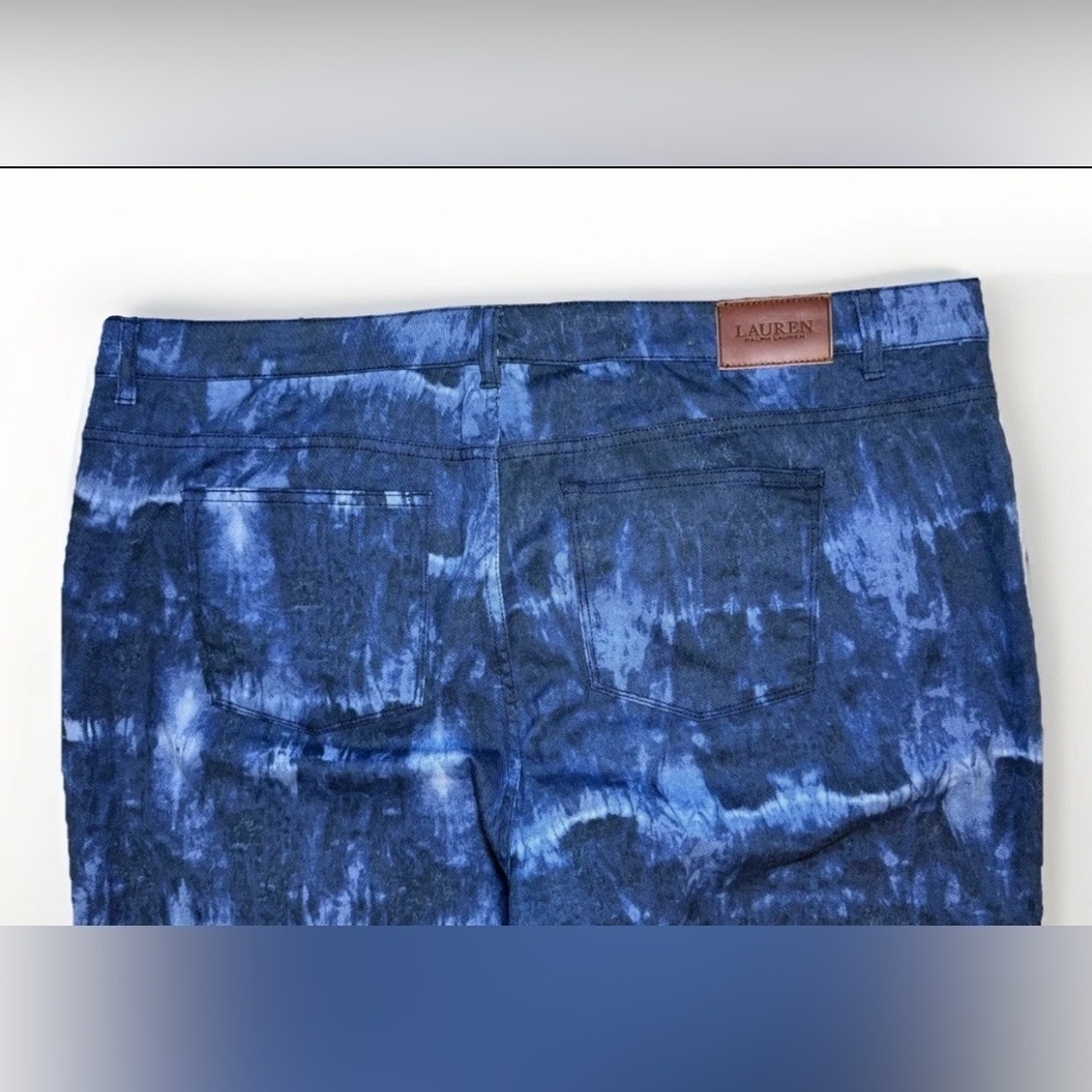 Lauren Ralph Lauren Jeans Womens 20W Blue Acid Wash Premier Skinny Cropped 42" - Picture 5 of 10